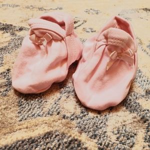 Pink slippers for baby